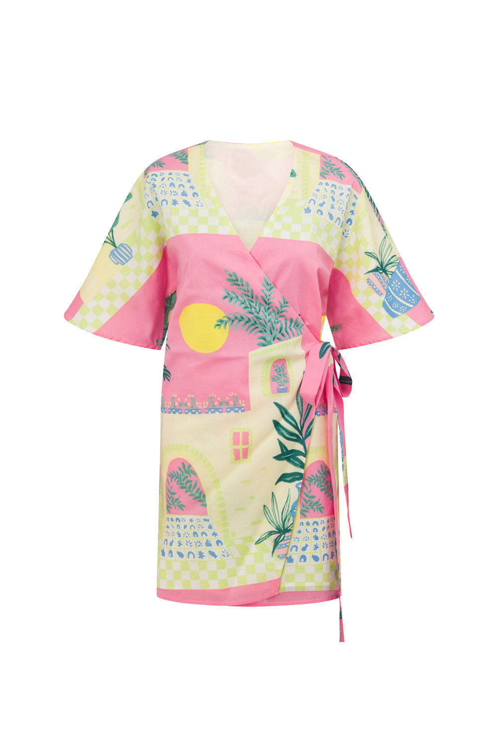 Vista Pink Scarlett Wrap Dress - A Stylish Women's Fashion Garment