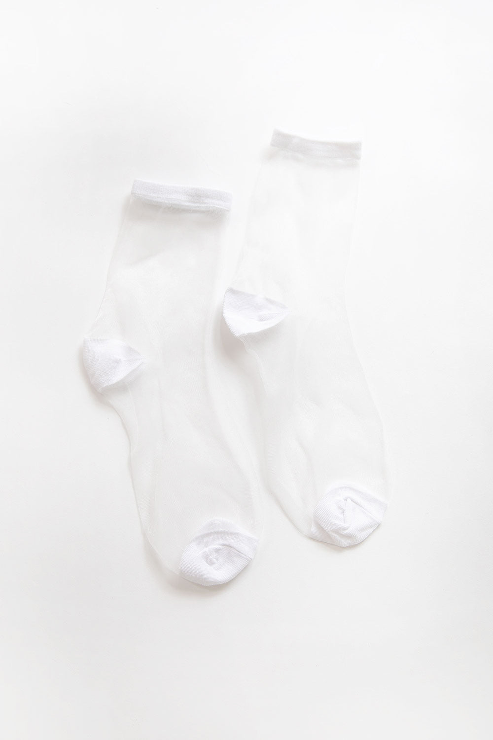 Stylish Kiki Branded Sheer Mesh Ankle Socks