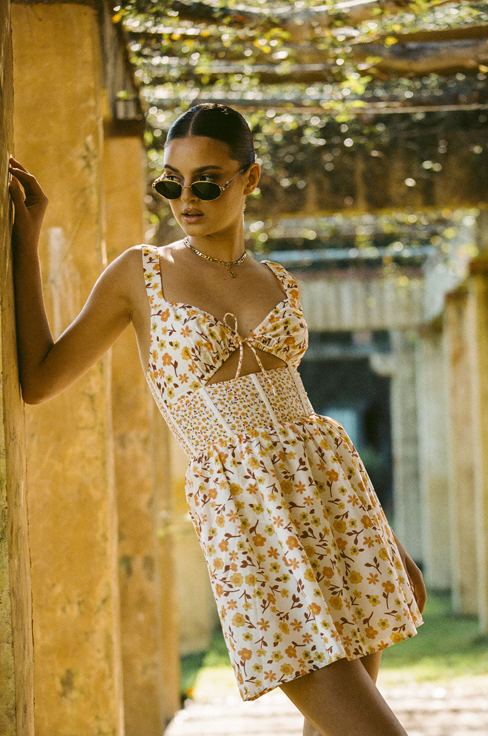 Exquisite Vintage Floral Printed Jourdan Women's Dress