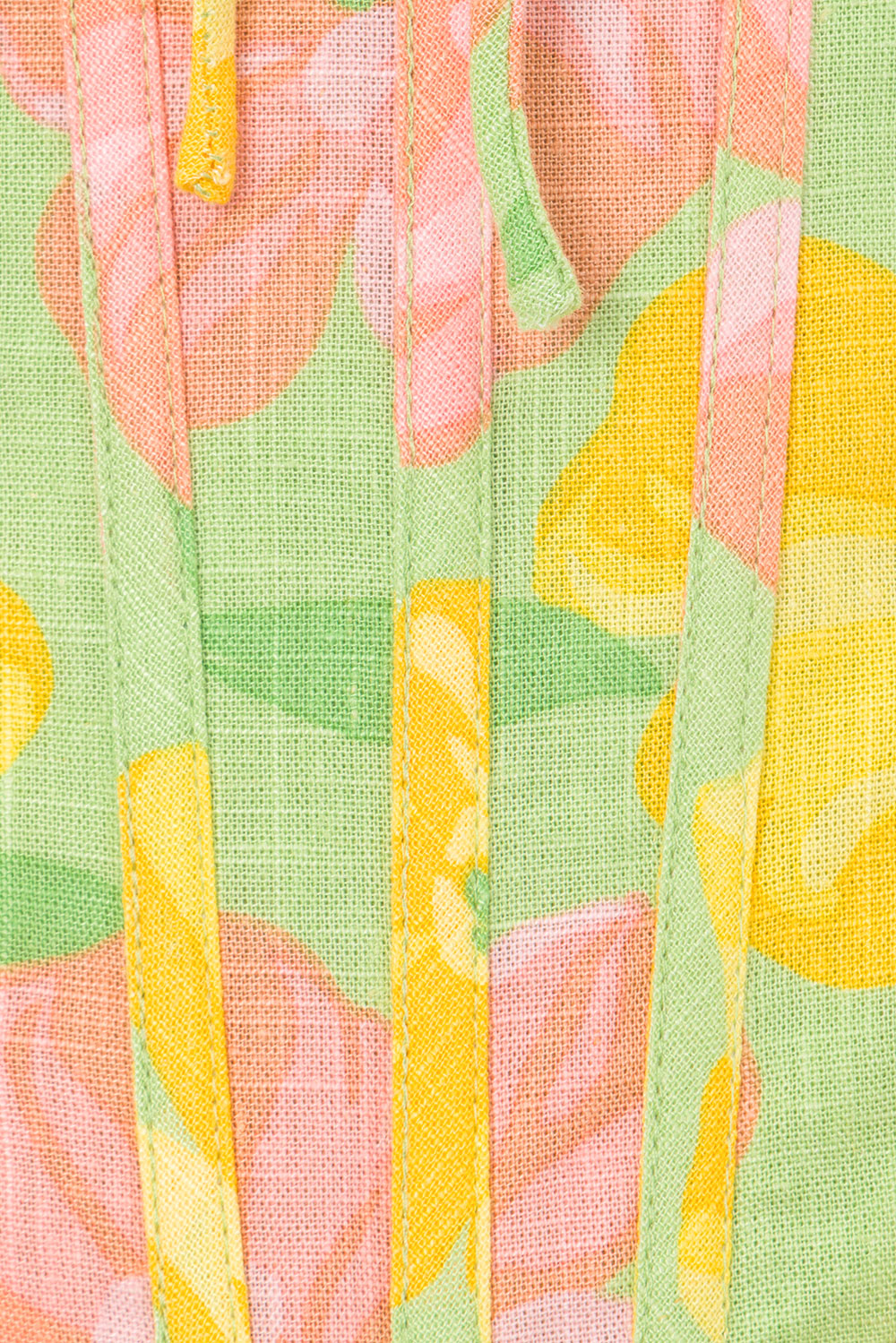 Fashionable Marselle Midi Skirt in Rose Print with Green Accents