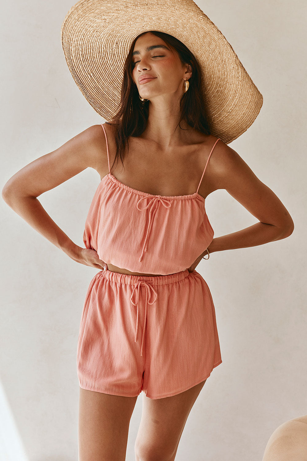 Peach-colored Jetta Women's Camisole Top from La Donna Collection