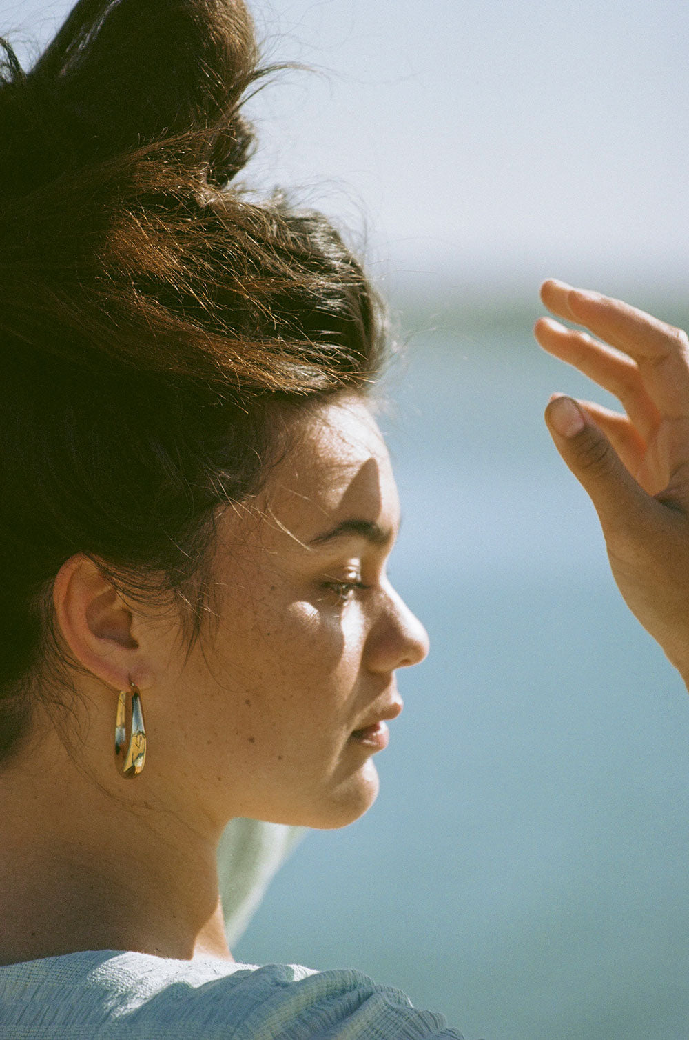 Stylish Gold-Toned Bold Luna Hoops for Event Outfits