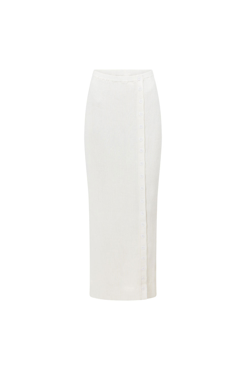 Women's White Natural Ribbed Cotton Raine Skirt for Fashionable Outfits
