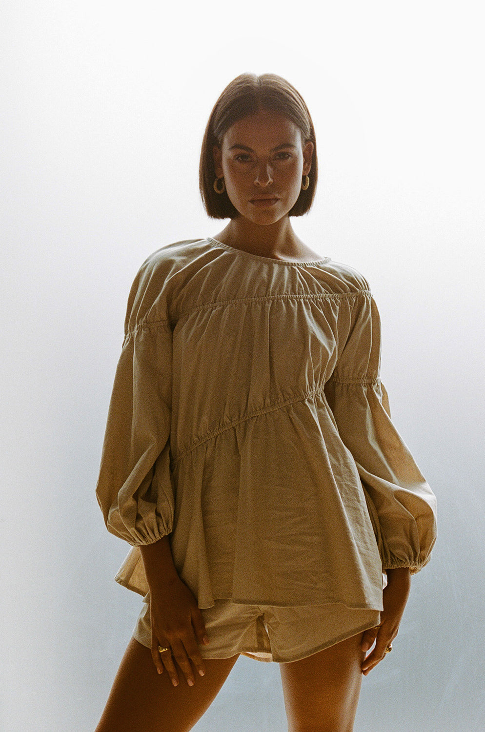 Sample Akel Tan Colored Women's Top