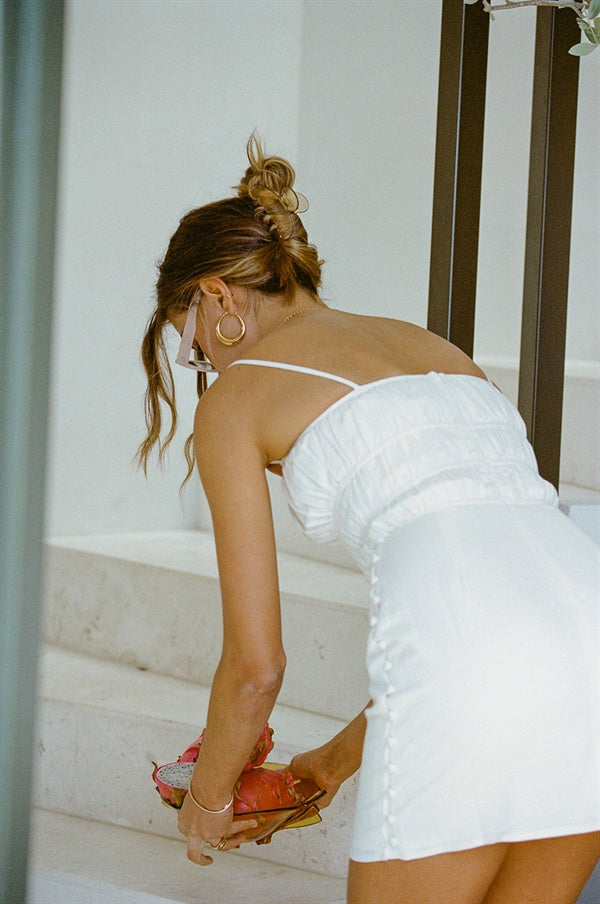 Exclusive White Pana Dress - One-of-a-Kind Sample