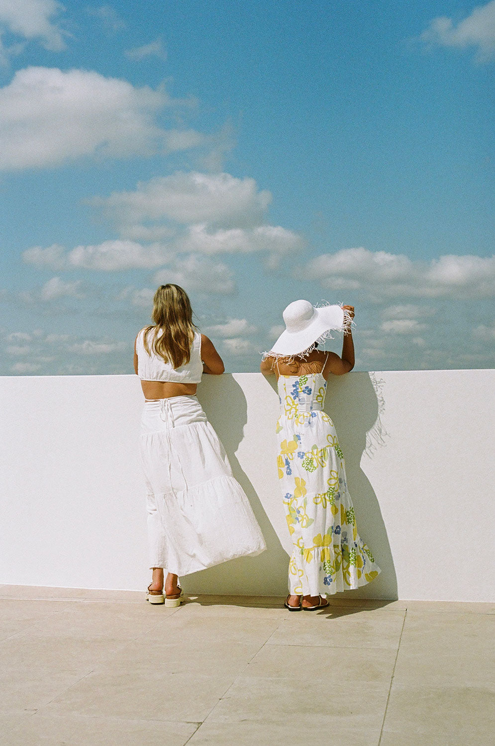 Exquisite White Textured Natural Cotton High Waisted Jadey Skirt