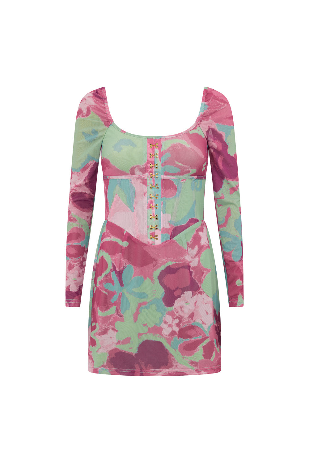 Exclusive Feliz Purple Print Thylane Women's Dress for Cool Weather