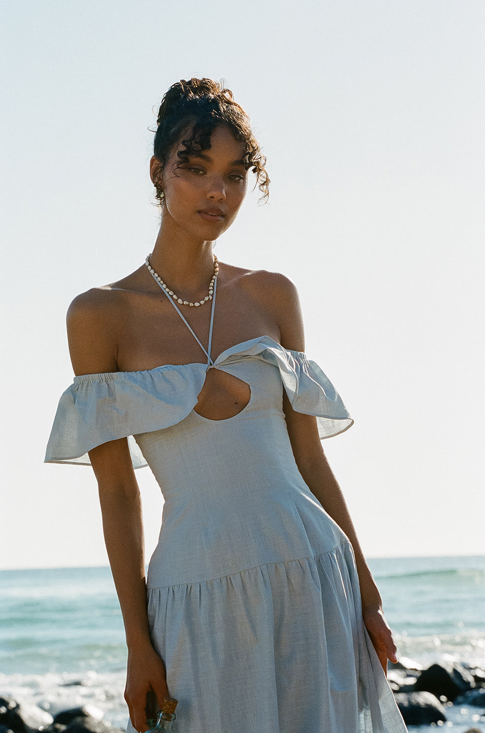 Blue Adorne Women's Midi Dress - Ideal for Bridal Showers and Special Events