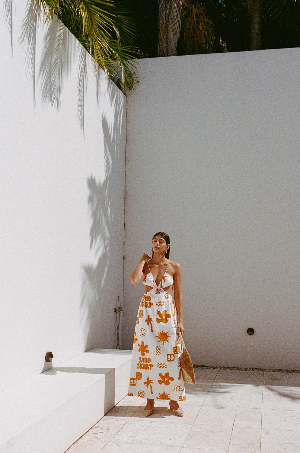 Toulouse Women's Maxi Dress in Objects Cream Color - Exclusive Sample