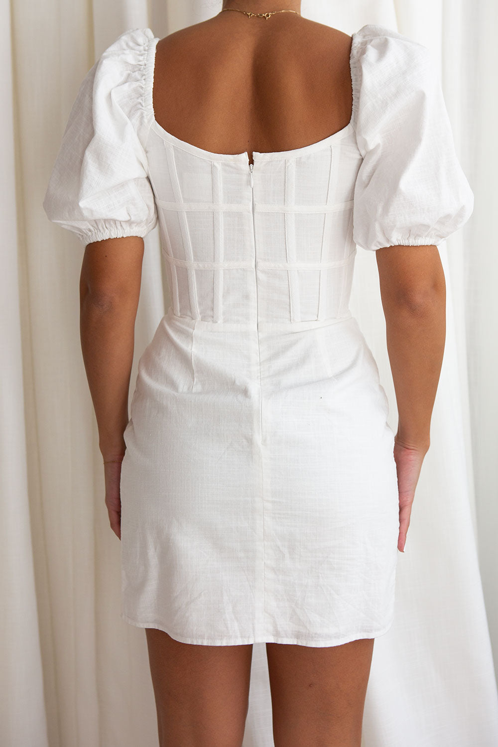Unique Ocean Lattice Sample Dress with a Distinctive Mark