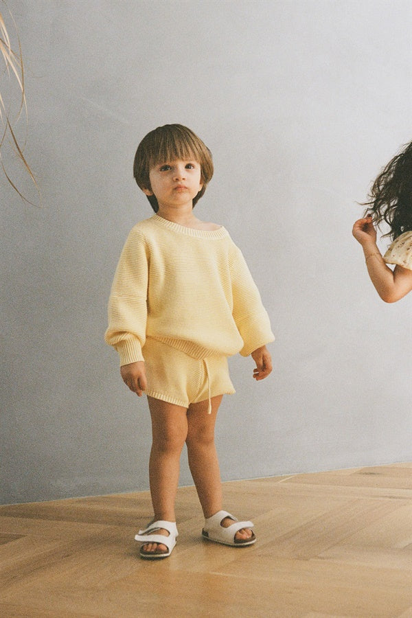 Adorable Unisex Mini Yellow Lemondrop Knitted Cotton Top