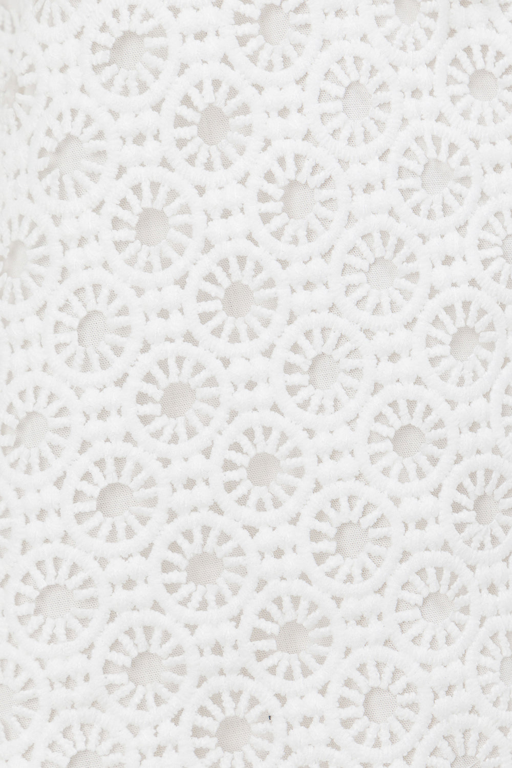 Exquisite White Structured Cotton Lace Mirage Top