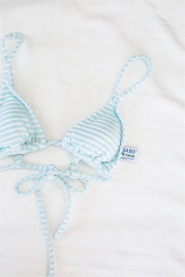 Blue Mahana Triangle Bikini Top - Exclusive Design by Sabo
