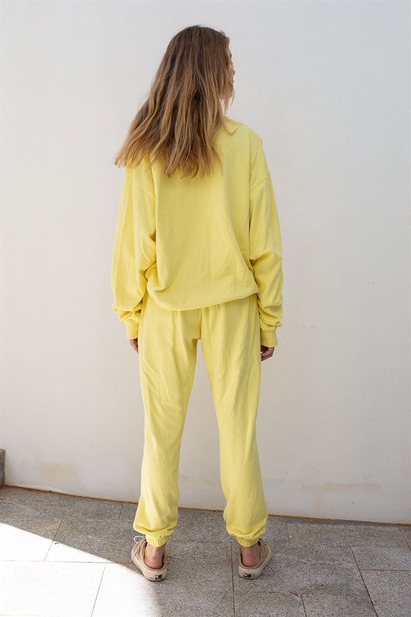 Yellow Sonny Cotton Terryback Winter Sweatpants for Cosy Style