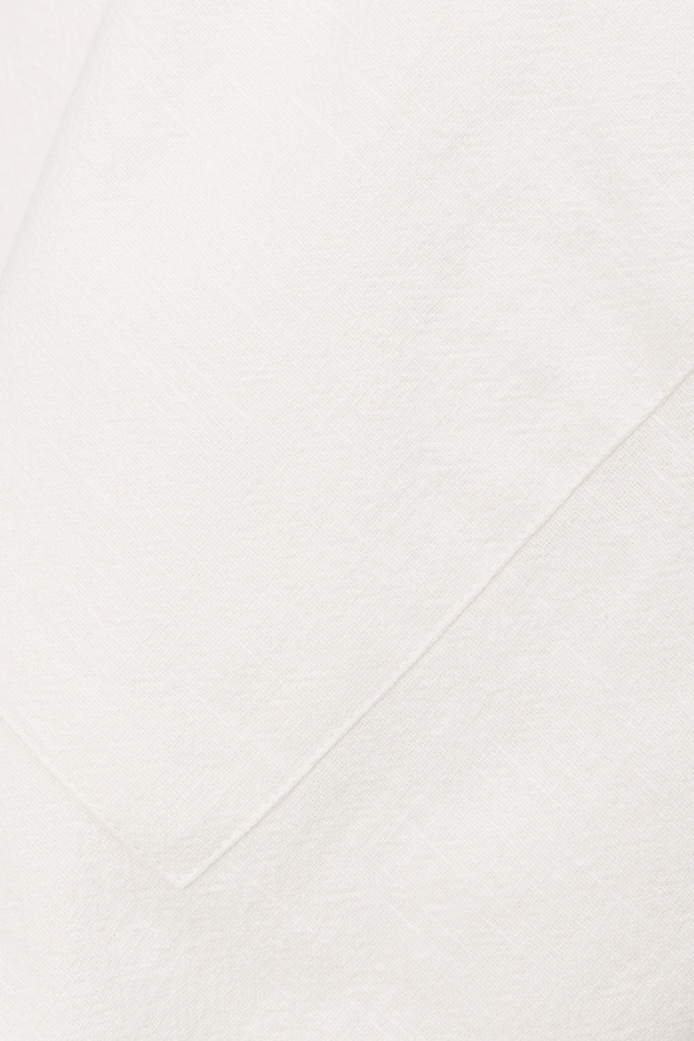 Sabo's Exclusively Designed White Mila Cotton - Ramie Blend Wrap Mini Skirt