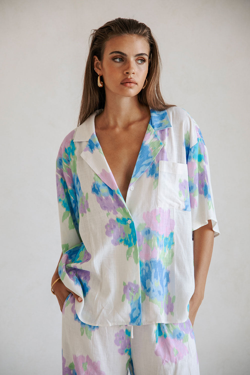 Unique Immi Cascade Floral Top - Sample Piece
