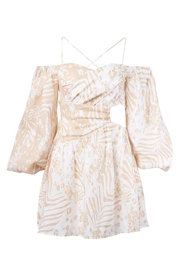 Exclusive Animal Print Lana Women's Linen Dress