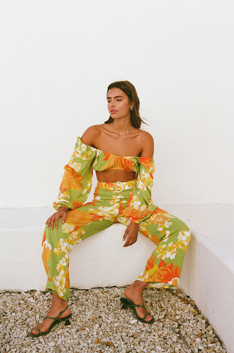 Floral Sunset Savannah Style Women's Pants - Sample Piece