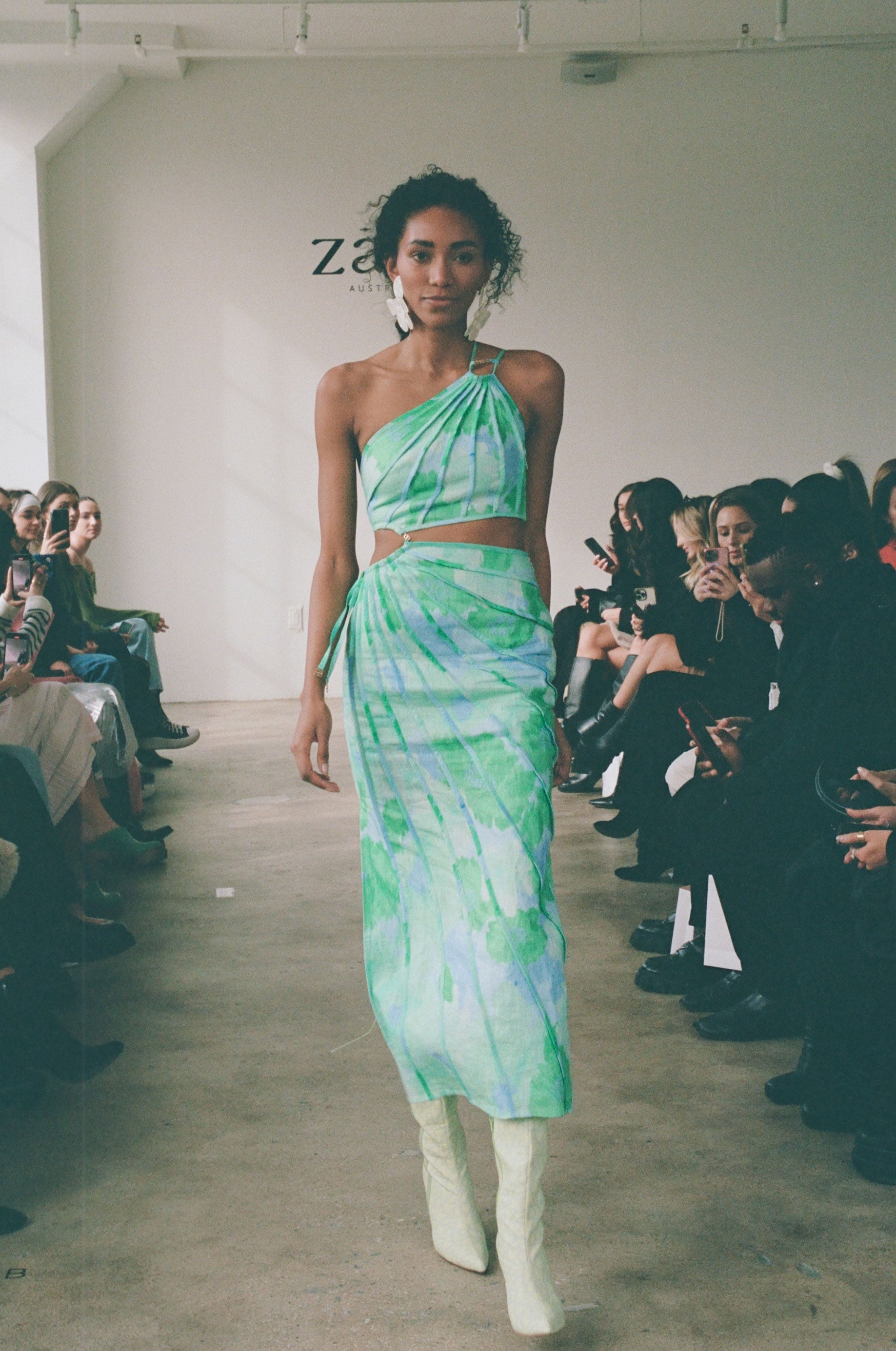Exclusive Blue Gerbera Jaliyah Dress - A Unique Sample