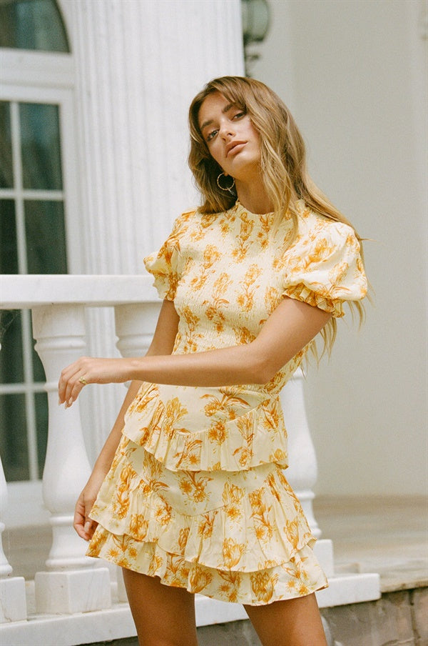 Stylish Sabo-exclusive Britta Shirred Women's Dress for All-day Wear