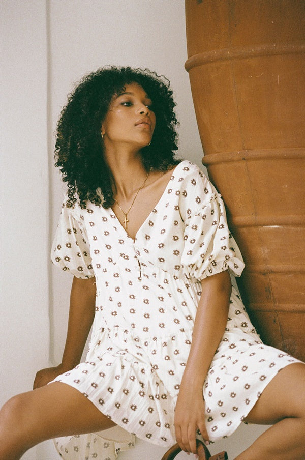 Stylish Tarelle Women's Dress in Dusty Floral Pattern