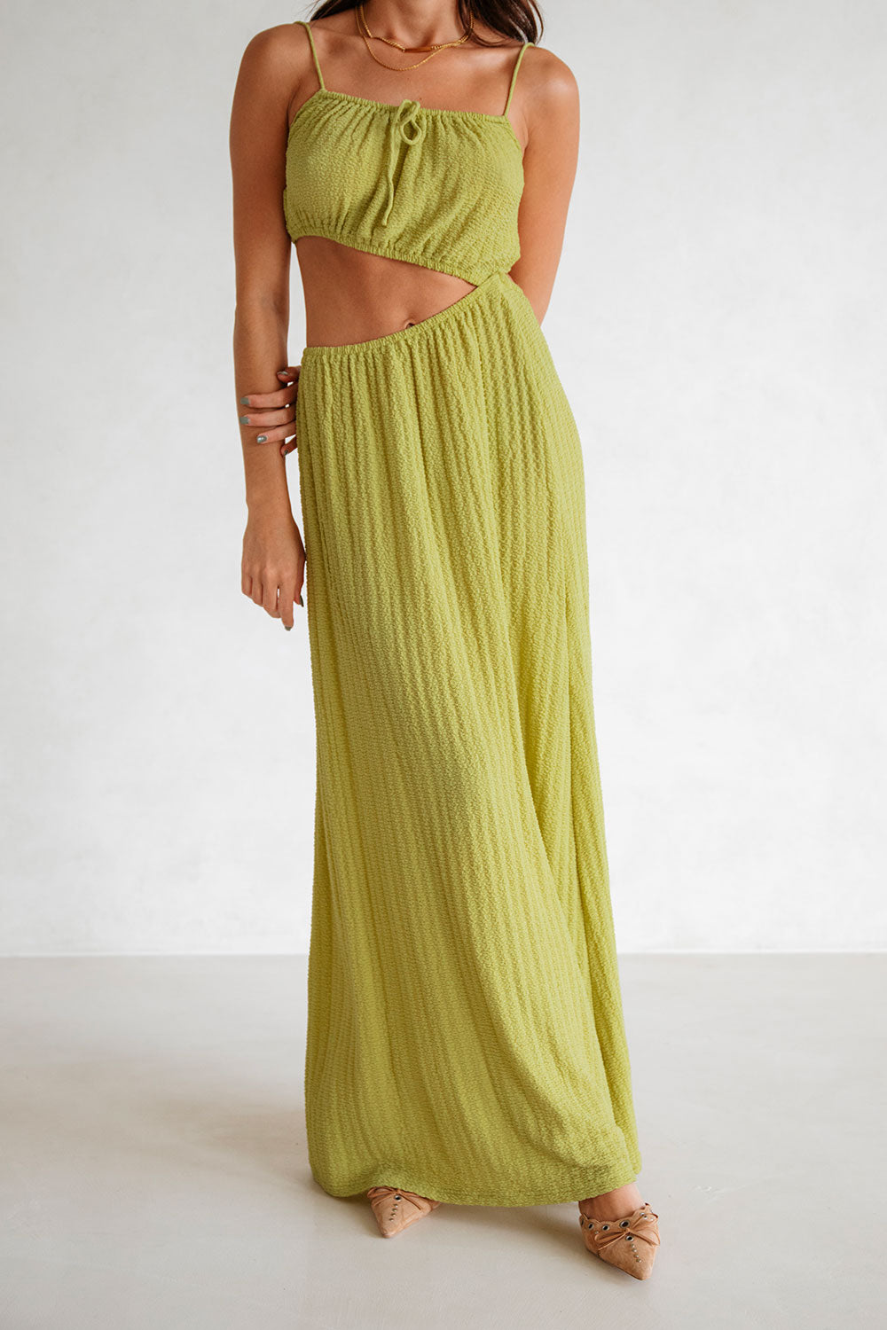 Exclusive Moss Backless Annalise Sample Dress