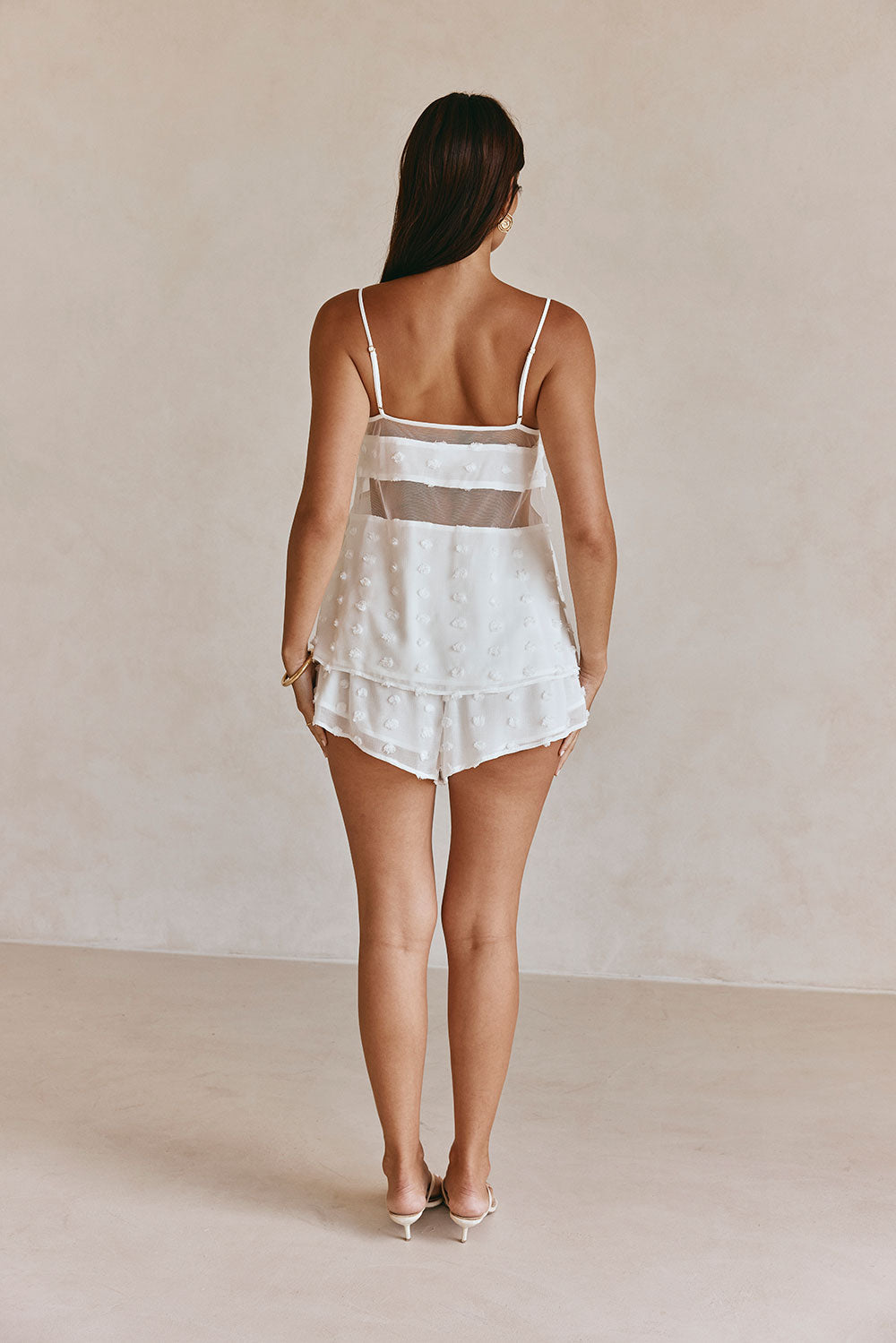 Exquisite Jacerra Delicate Fabric Adjustable Straps Top