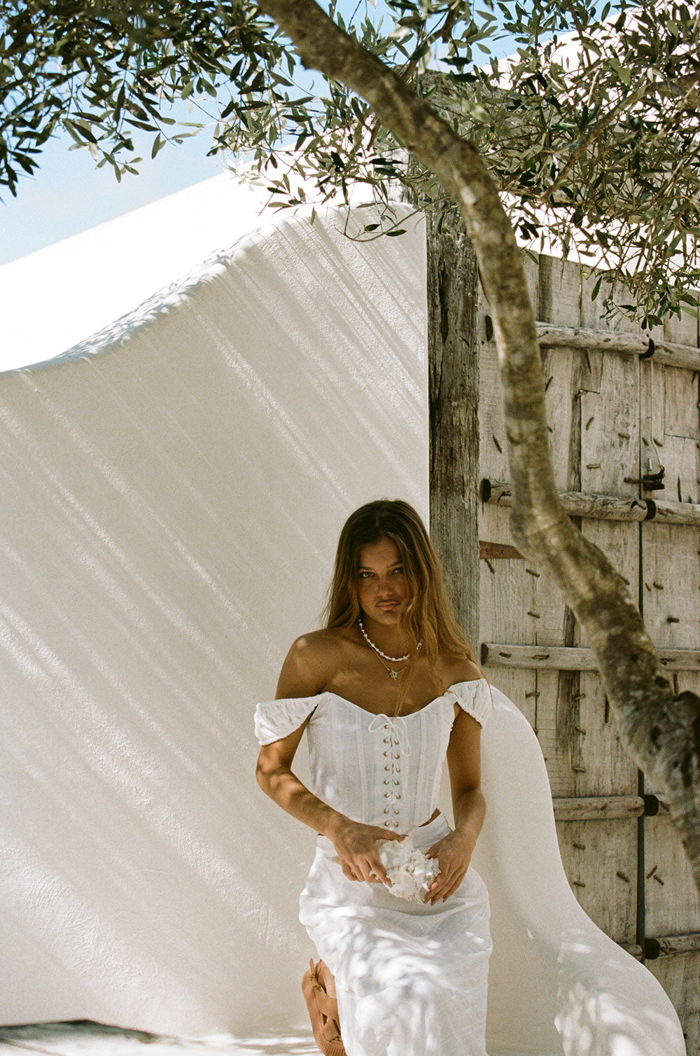 Exquisite Callie Women's Flowy White Skirt