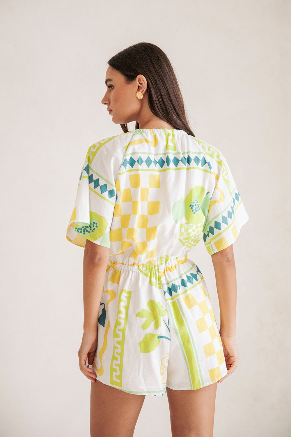 Unique Arella Playsuit in Prego Verde - A Sample for You