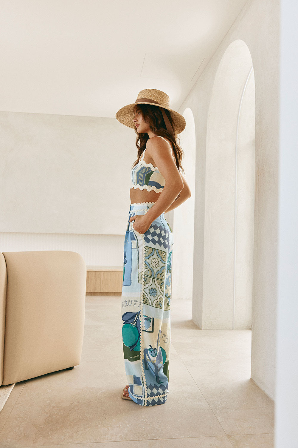 Stylish Kelia Women's Pants in Exclusive Villagio Blue Shade