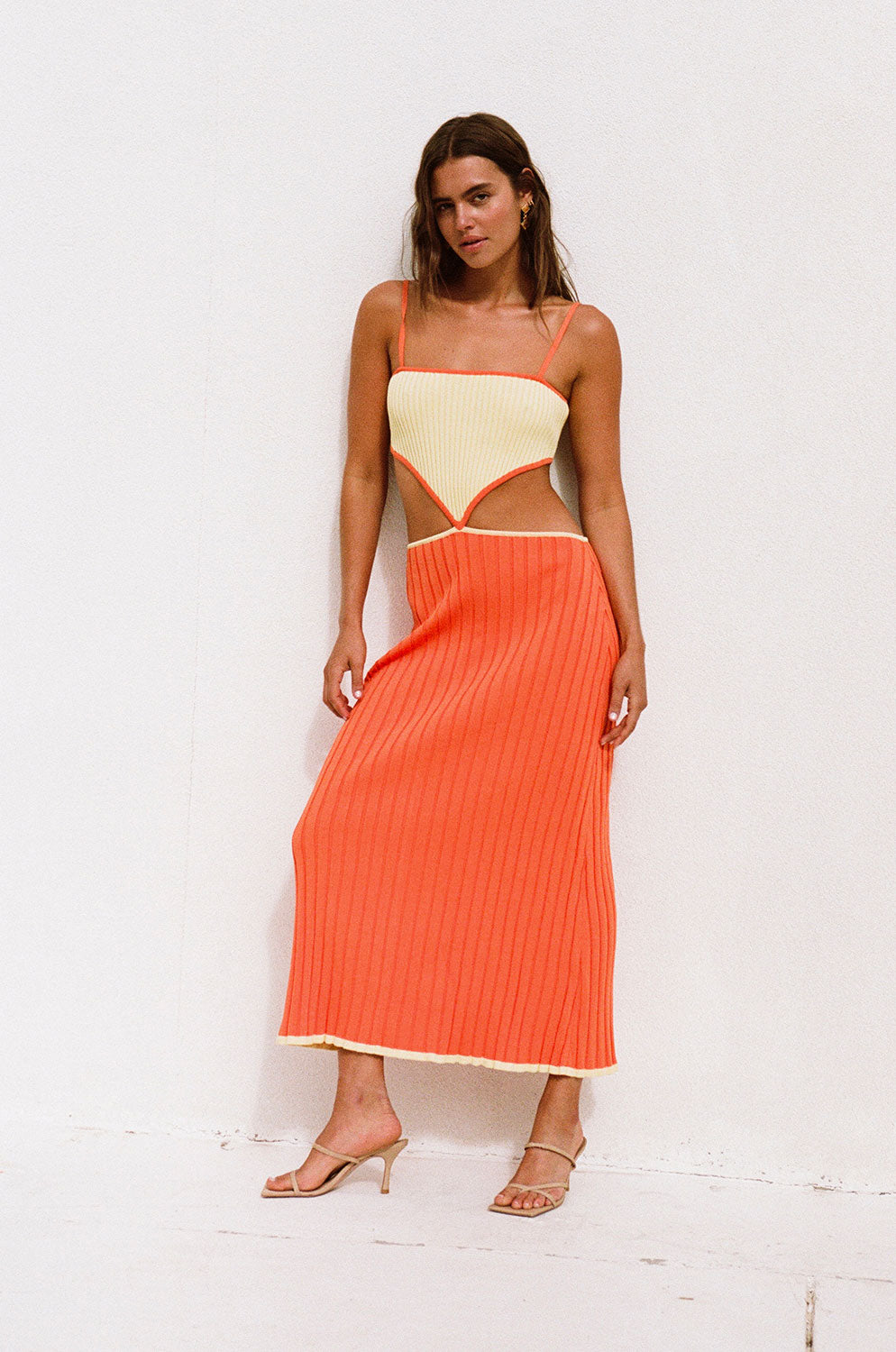 Exclusively Designed Sabo Maia Dress in Vibrant Yellow and Orange