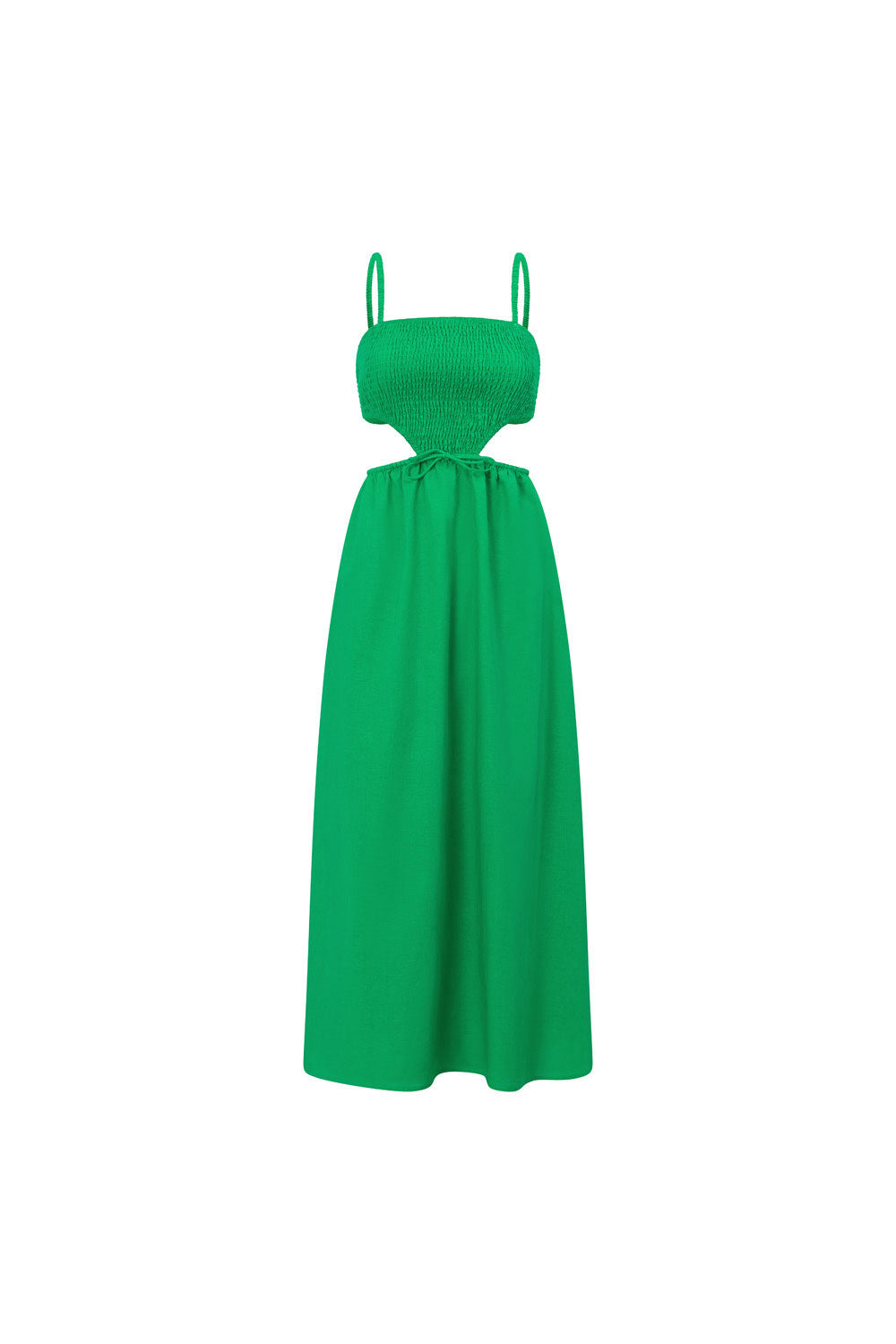 Sabo Exclusive Neeli Green Cotton Blend Midi Dress