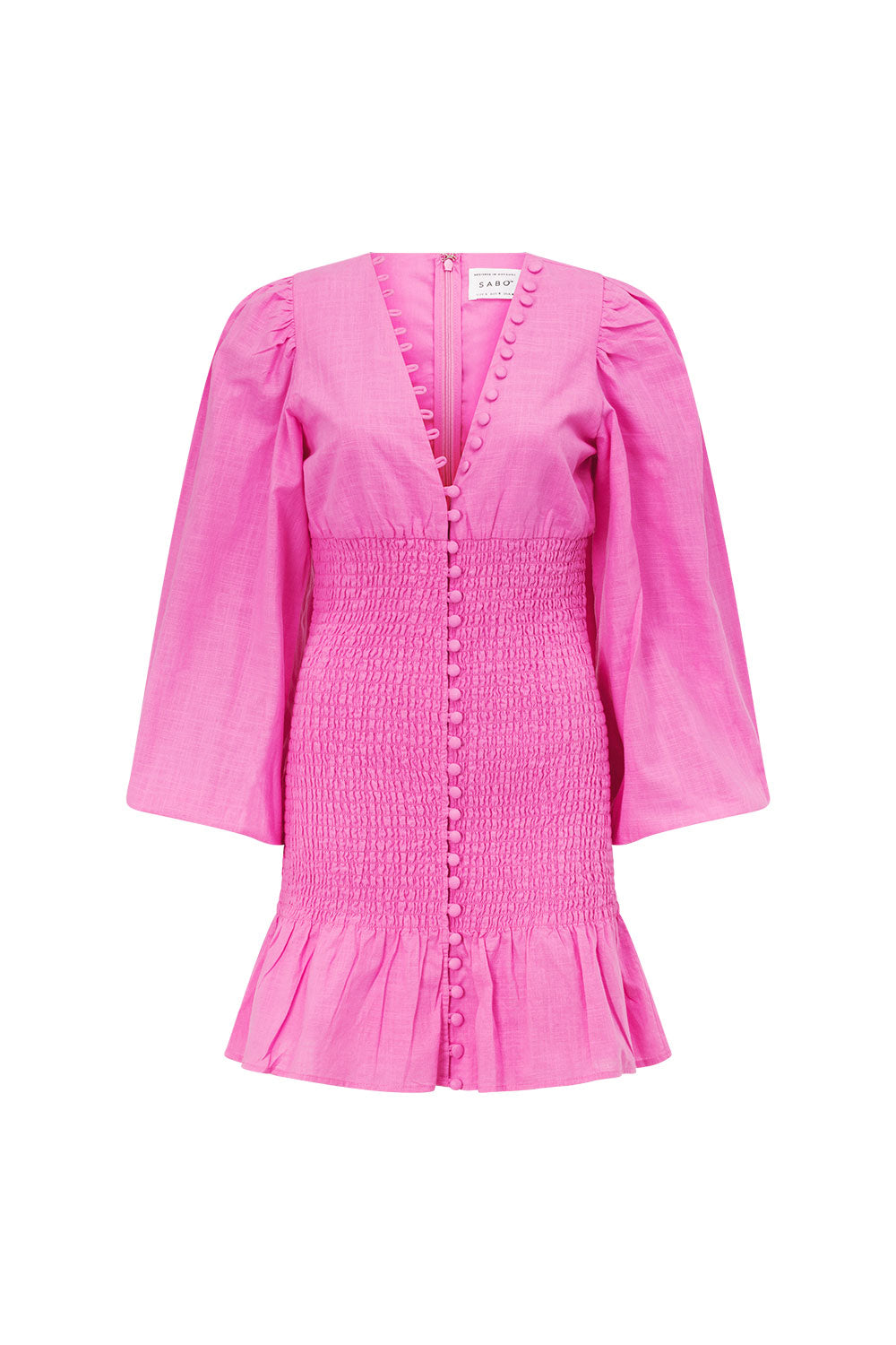 Vibrant Pink Natural Cotton Elliot Women's Dress for Date Night