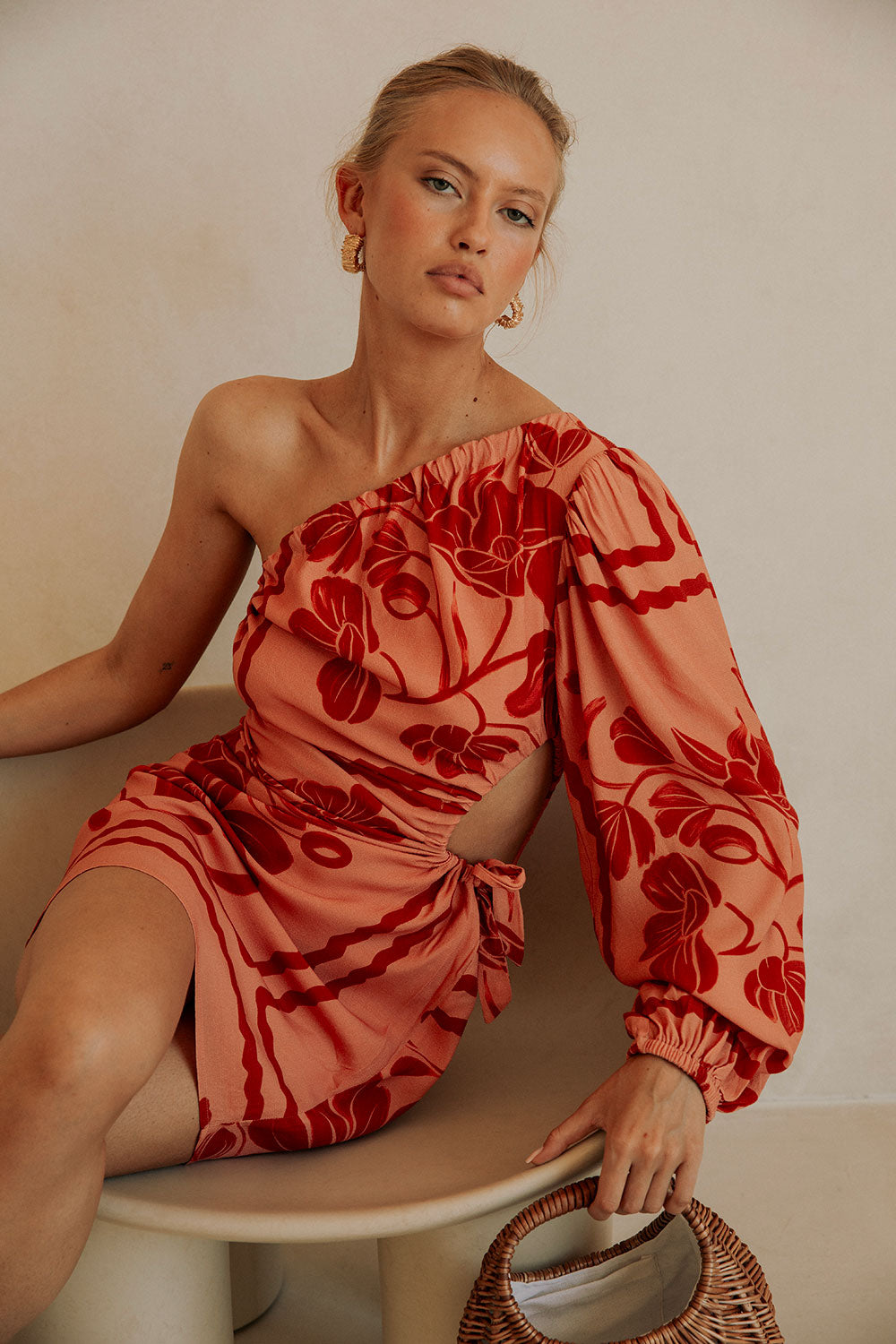Eila Women's Evening Dress - Fiore Postcards Inspired by Italian Sunsets