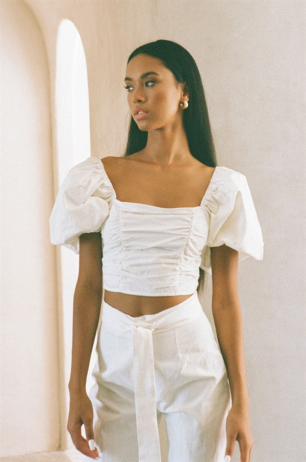 Sample - White Amari Casual Pants for Fashion Lovers