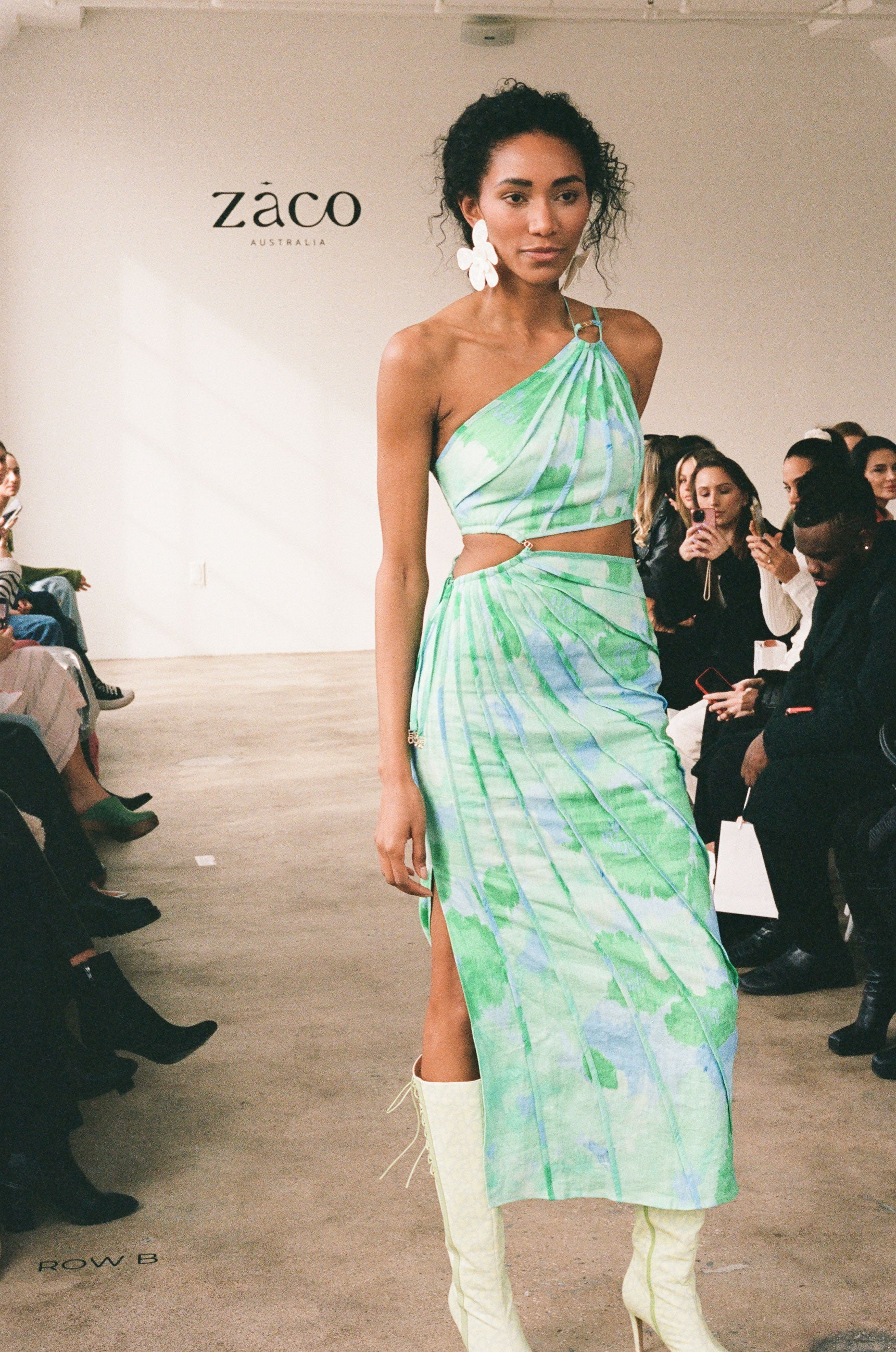 Exclusive Blue Gerbera Jaliyah Dress - A Unique Sample