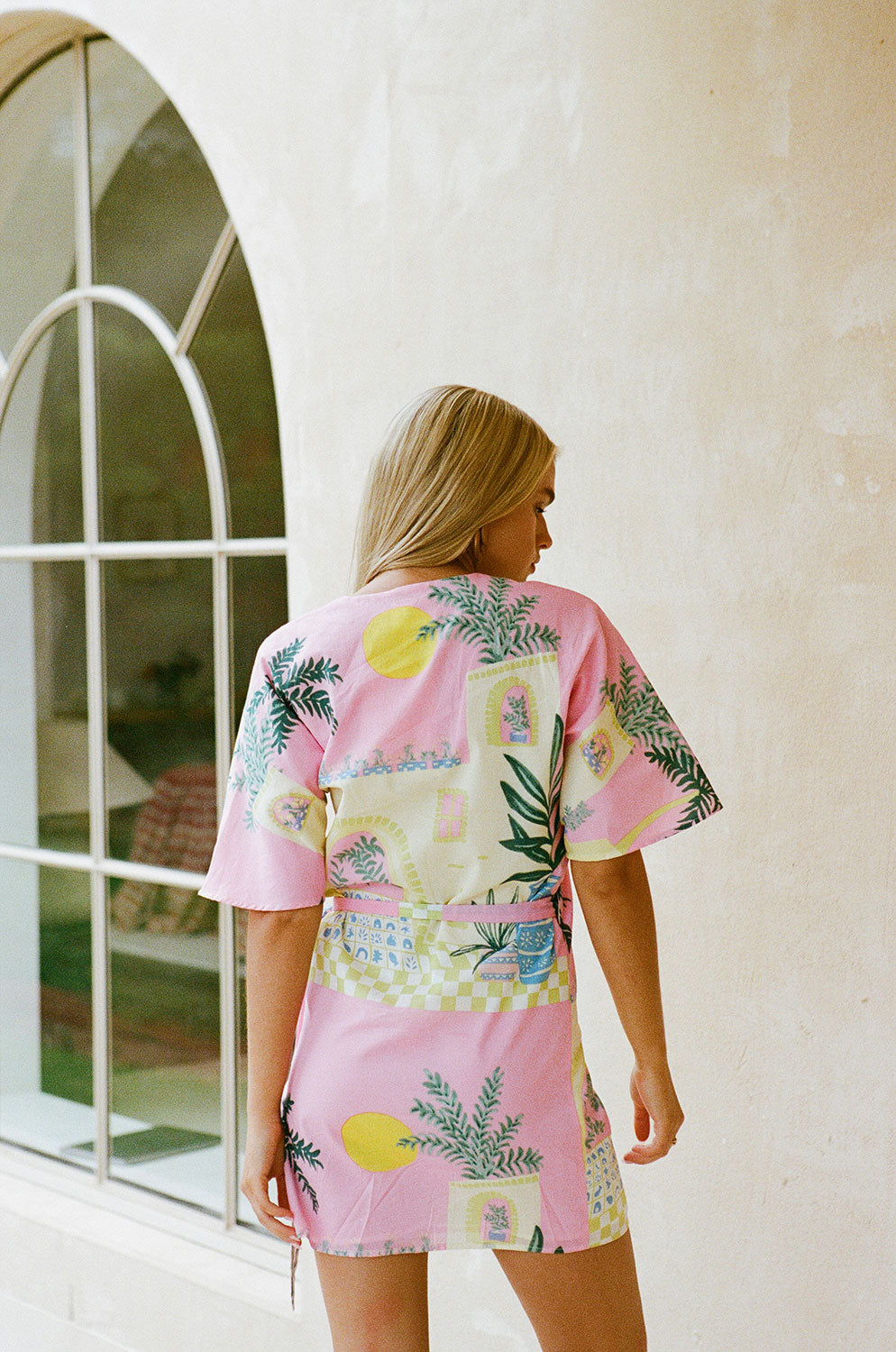 Unique Vista Pink Scarlett Wrap Dress - Sample Piece