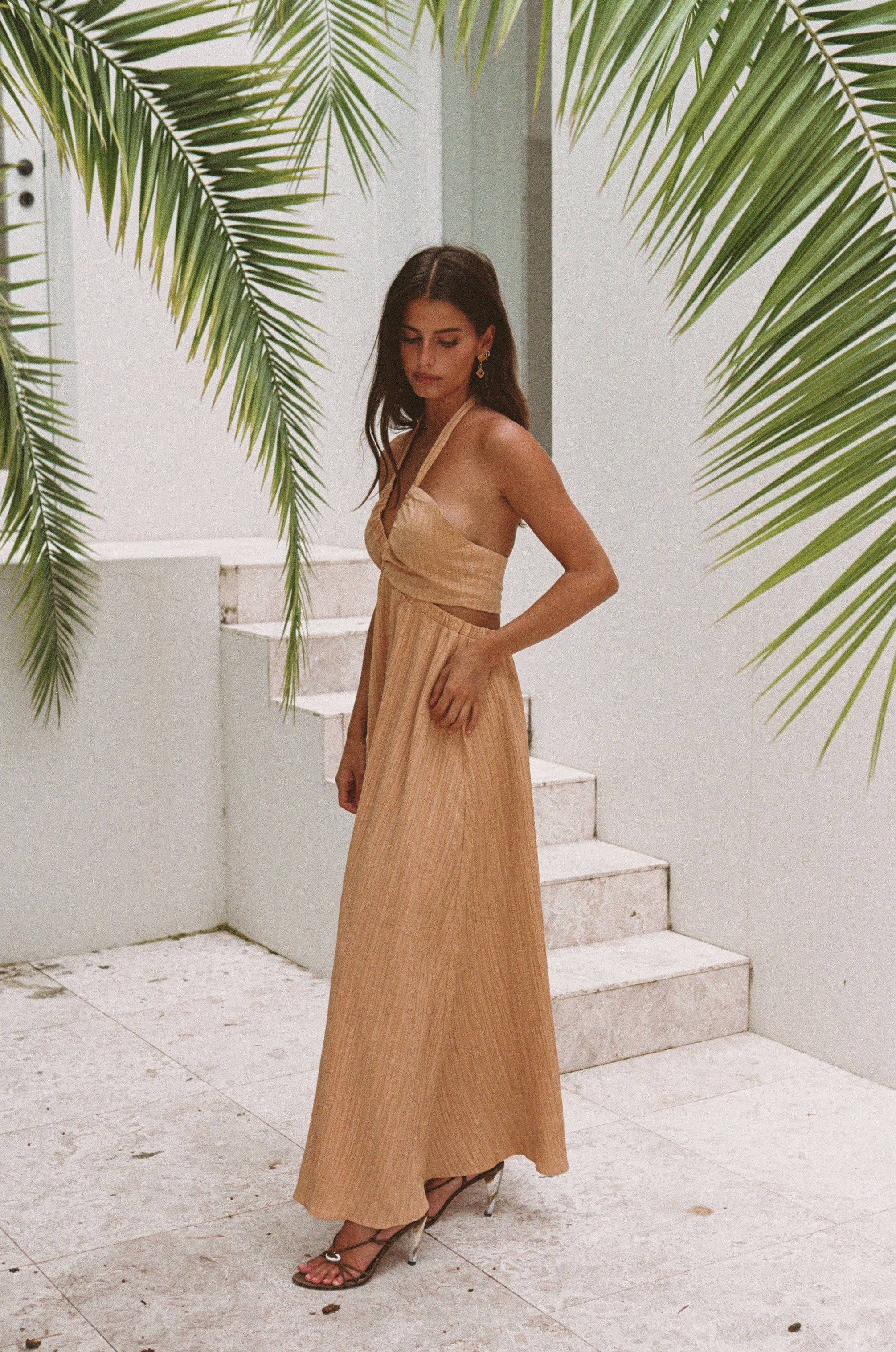 Unique Olsen Midi Dress Sample with a Distinctive Flair