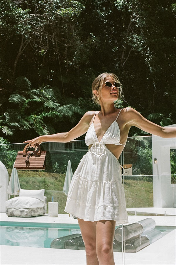 White Summer-Inspired Izabella Women's Dress for Flattering Look