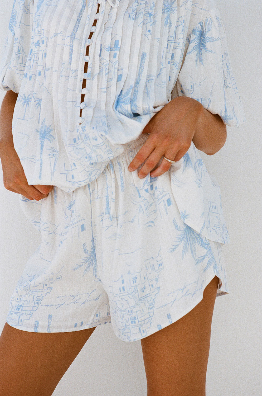 Unique Leta Shorts in Santorini Style - One - of - a - Kind Sample