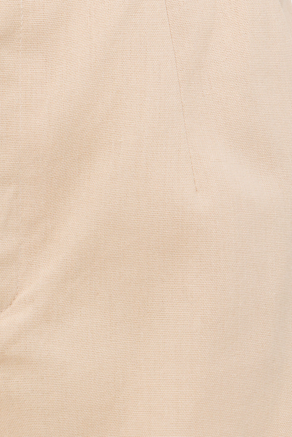 Stylish Sandy Beige Linen Cotton Blend High Waisted Erica Flared Pants
