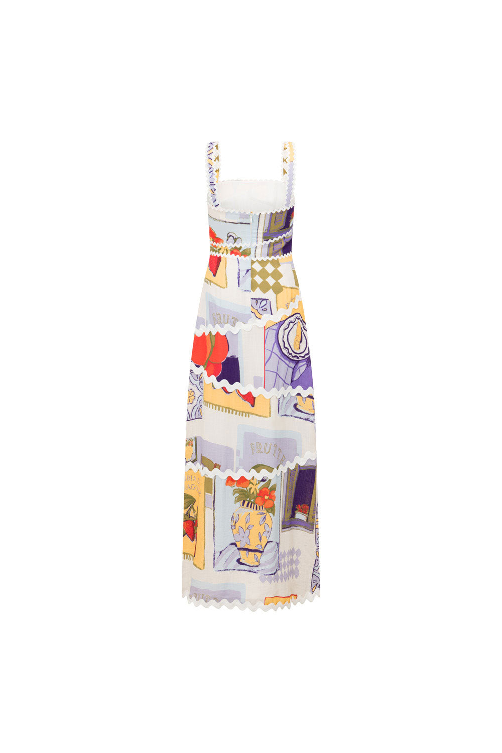 Exclusive Viscose Nylon Blend Capricci Maxi Dress in Villagio Purple