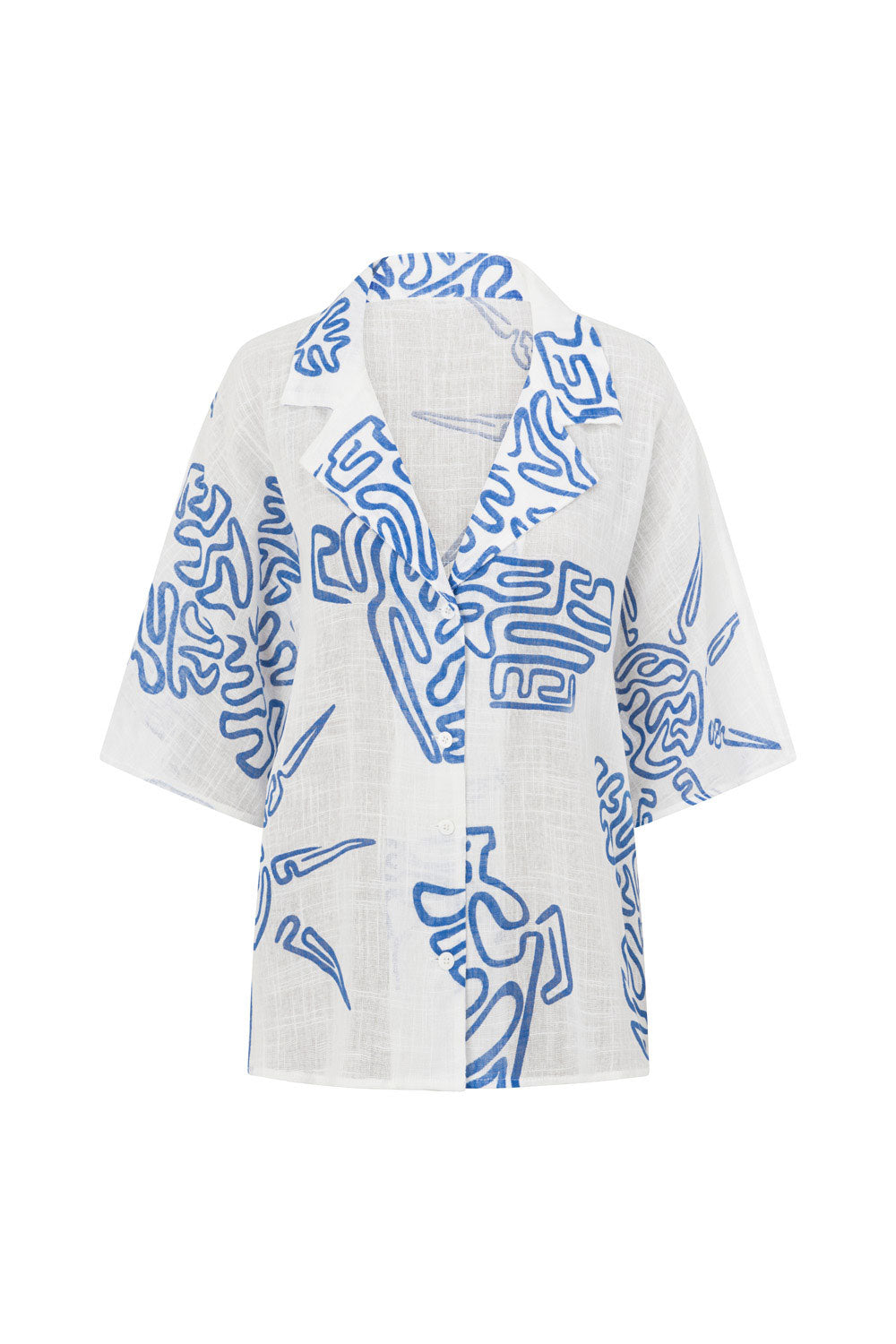 Exclusive Evoke Blue Relaxed Seona Top for Vacation