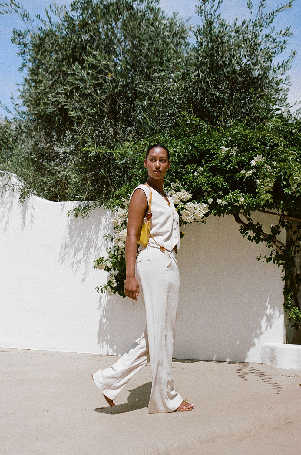 Sabo's Exclusive Vanilla - Colored Remi High - Waisted Suiting Pants