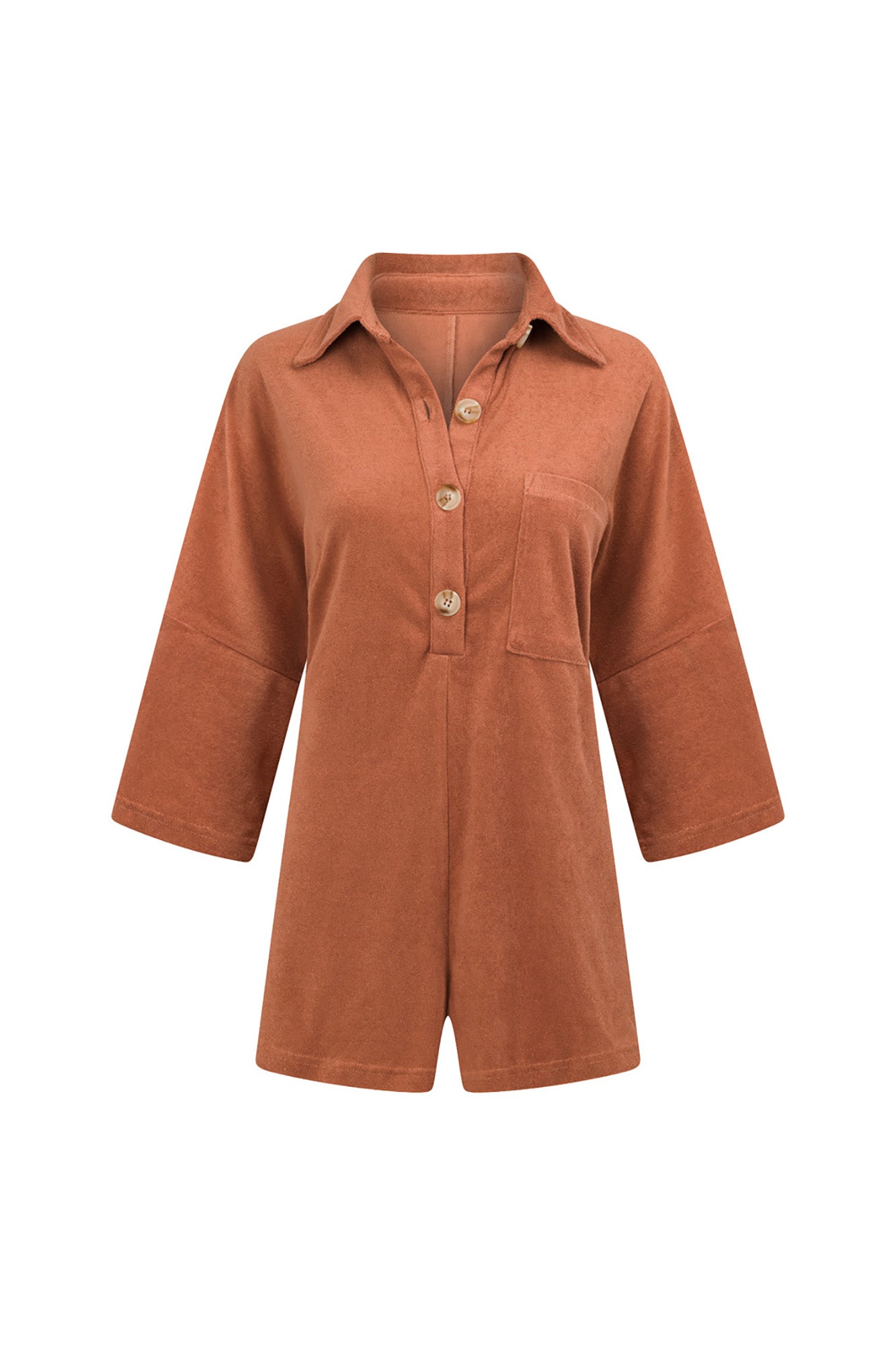 Unique Milena Biscotti-Colored Playsuit - Sample with Minor Flaws