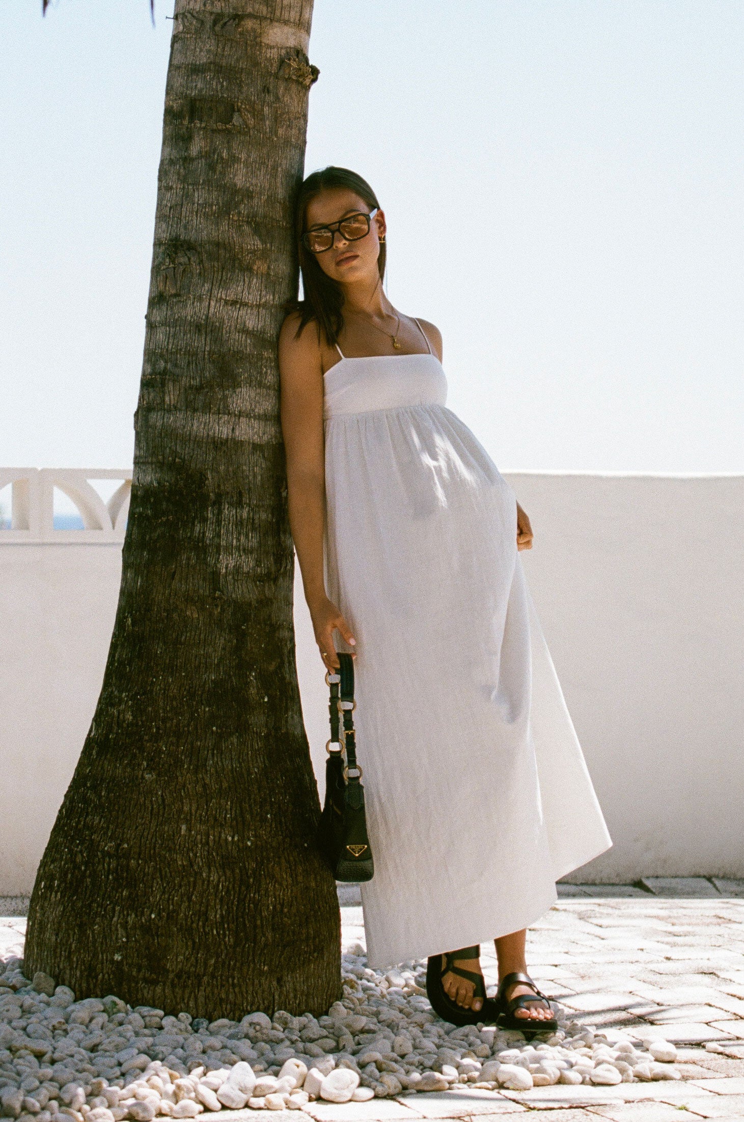 Stylish Women's White Azaria Cotton Dress for Effortless Elegance