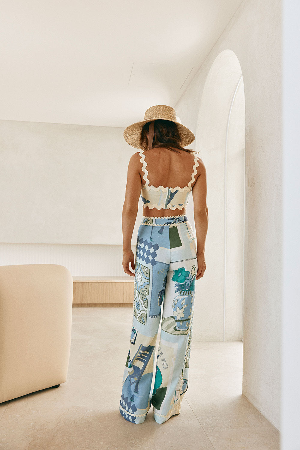 Stylish Kelia Women's Pants in Exclusive Villagio Blue Shade