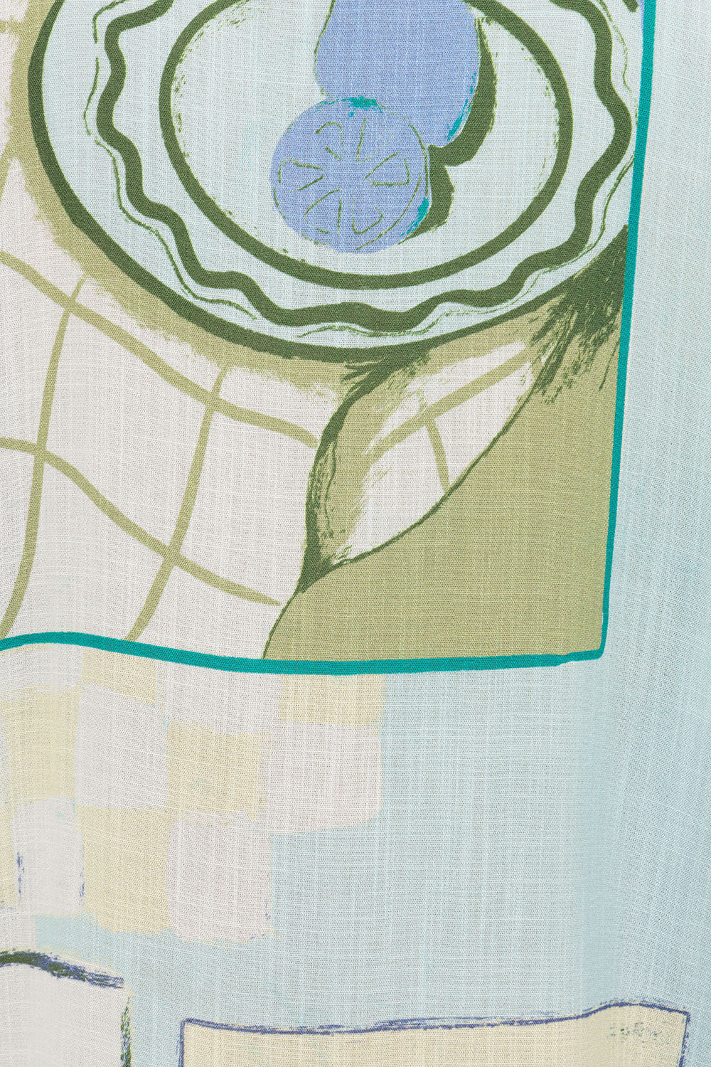 Kelia Men's Boxy-Fit Shirt in Exclusive Villagio Blue Print from Summer 2024 Collection