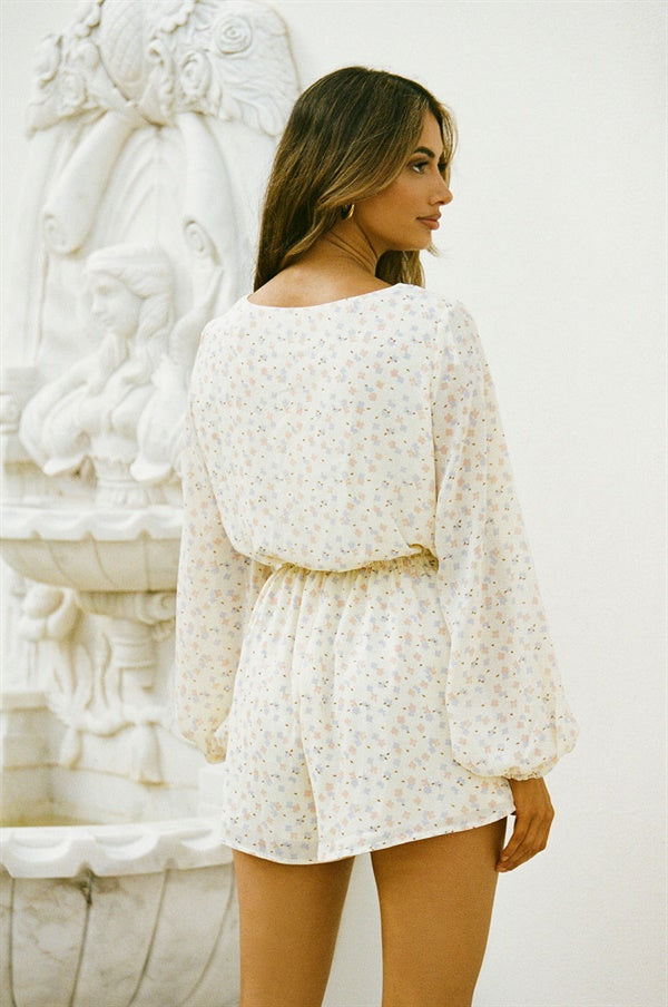 Bluebell Print Dharma Playsuit with Unique Design Elements