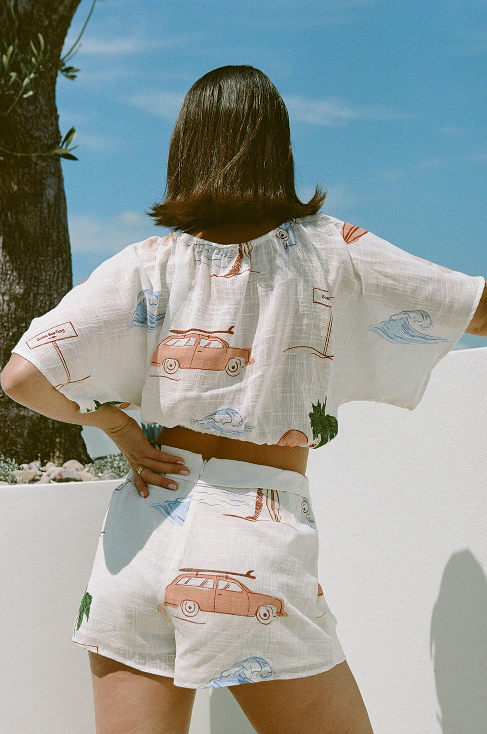 Super Cute Lyra Top with Exclusive Sabo Surf Print